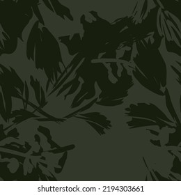 Floral brush strokes seamless pattern design for fashion textiles, graphics, backgrounds and crafts