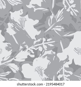 Floral brush strokes seamless pattern design for fashion textiles, graphics, backgrounds and crafts