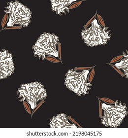 Floral brush strokes seamless pattern design for fashion textiles, graphics, backgrounds and crafts