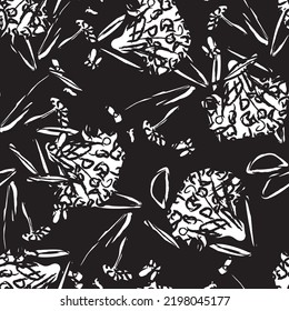Paredes de pincel floral diseño de patrones sin fisuras para textiles de moda, gráficos, fondos y artesanías