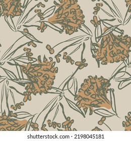 Paredes de pincel floral diseño de patrones sin fisuras para textiles de moda, gráficos, fondos y artesanías