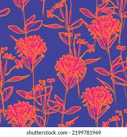 Paredes de pincel floral diseño de patrones sin fisuras para textiles de moda, gráficos, fondos y artesanías