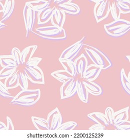 Paredes de pincel floral diseño de patrones sin fisuras para textiles de moda, gráficos, fondos y artesanías