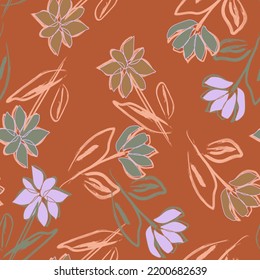 Paredes de pincel floral diseño de patrones sin fisuras para textiles de moda, gráficos, fondos y artesanías
