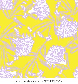 Floral brush strokes seamless pattern design for fashion textiles, graphics, backgrounds and crafts