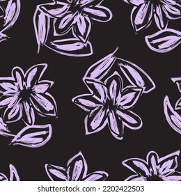 Paredes de pincel floral diseño de patrones sin fisuras para textiles de moda, gráficos, fondos y artesanías