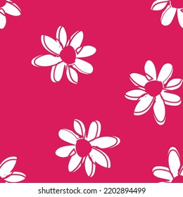 Floral brush strokes seamless pattern design for fashion textiles, graphics, backgrounds and crafts