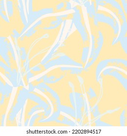 Floral brush strokes seamless pattern design for fashion textiles, graphics, backgrounds and crafts