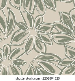 Paredes de pincel floral diseño de patrones sin fisuras para textiles de moda, gráficos, fondos y artesanías