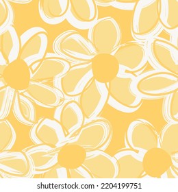 Floral brush strokes seamless pattern design for fashion textiles, graphics, backgrounds and crafts