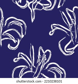 Paredes de pincel floral diseño de patrones sin fisuras para textiles de moda, gráficos, fondos y artesanías