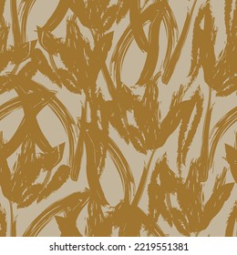 Floral brush strokes seamless pattern design for fashion textiles, graphics, backgrounds and crafts