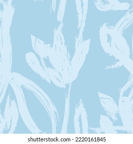 Floral brush strokes seamless pattern design for fashion textiles, graphics, backgrounds and crafts