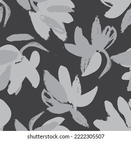 Pinselstriche mit floralem Pinsel nahtloses Muster für Modetextilien, Grafiken, Hintergründe und Handwerkskunst