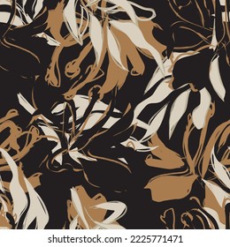 Paredes de pincel floral diseño de patrones sin fisuras para textiles de moda, gráficos, fondos y artesanías