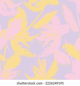 Paredes de pincel floral diseño de patrones sin fisuras para textiles de moda, gráficos, fondos y artesanías