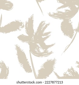 Floral brush strokes seamless pattern design for fashion textiles, graphics, backgrounds and crafts