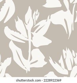 Floral brush strokes seamless pattern design for fashion textiles, graphics, backgrounds and crafts