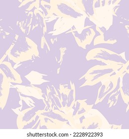 Floral brush strokes seamless pattern design for fashion textiles, graphics, backgrounds and crafts