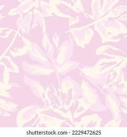 Floral brush strokes seamless pattern design for fashion textiles, graphics, backgrounds and crafts