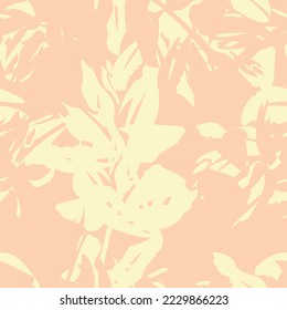 Floral brush strokes seamless pattern design for fashion textiles, graphics, backgrounds and crafts