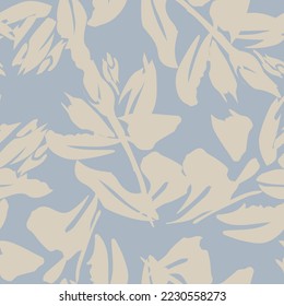 Floral brush strokes seamless pattern design for fashion textiles, graphics, backgrounds and crafts