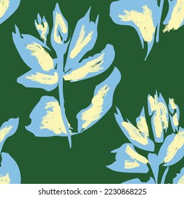 Paredes de pincel floral diseño de patrones sin fisuras para textiles de moda, gráficos, fondos y artesanías