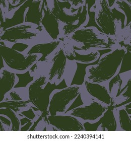 Paredes de pincel floral diseño de patrones sin fisuras para textiles de moda, gráficos, fondos y artesanías
