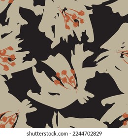 Paredes de pincel floral diseño de patrones sin fisuras para textiles de moda, gráficos, fondos y artesanías