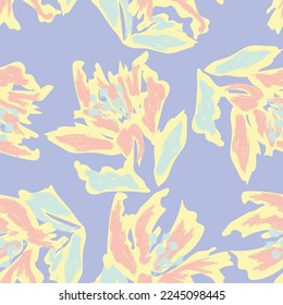 Paredes de pincel floral diseño de patrones sin fisuras para textiles de moda, gráficos, fondos y artesanías