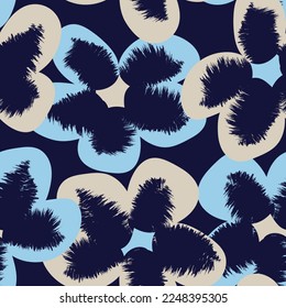 Floral brush strokes seamless pattern design for fashion textiles, graphics, backgrounds and crafts