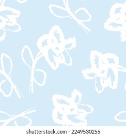 Floral brush strokes seamless pattern design for fashion textiles, graphics, backgrounds and crafts