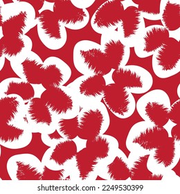 Floral brush strokes seamless pattern design for fashion textiles, graphics, backgrounds and crafts