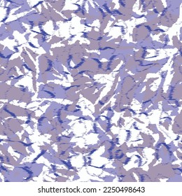 Floral brush strokes seamless pattern design for fashion textiles, graphics, backgrounds and crafts Tropical Leaf Brush strokes lilac azure blue with white background