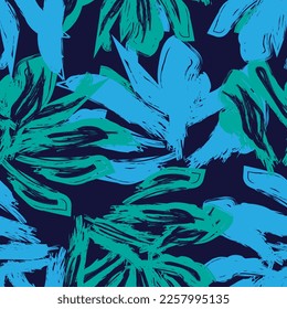 Paredes de pincel floral diseño de patrones sin fisuras para textiles de moda, gráficos, fondos y artesanías