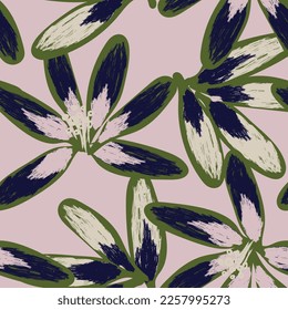 Paredes de pincel floral diseño de patrones sin fisuras para textiles de moda, gráficos, fondos y artesanías