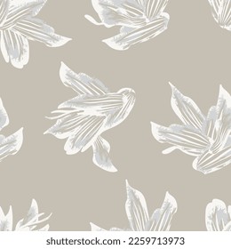 Pinselstriche mit floralem Pinsel nahtloses Muster für Modetextilien, Grafiken, Hintergründe und Handwerkskunst