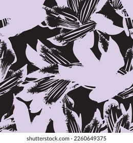 Paredes de pincel floral diseño de patrones sin fisuras para textiles de moda, gráficos, fondos y artesanías