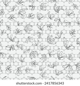 Los golpes de pincel floral son un patrón ininterrumpido. Diseño de pared, postal, afiche o folleto. 