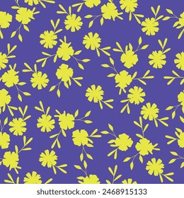 Floral brush strokes seamless pattern design for fashion textiles, graphics, backgrounds