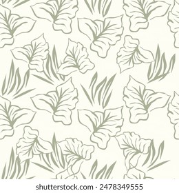Floral brush strokes seamless pattern background for fashion textiles, graphics, backgrounds and crafts