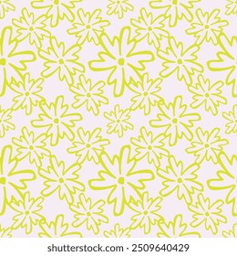 Floral brush strokes seamless pattern background for fashion textiles, graphics, backgrounds and crafts