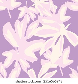 Floral brush strokes seamless pattern design for fashion textiles, graphics, backgrounds and crafts
