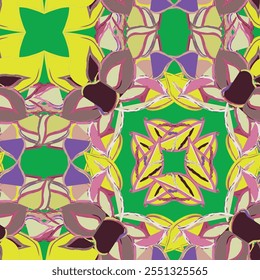 Floral brush strokes seamless pattern design for fashion textiles, graphics, backgrounds and crafts