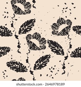 Fondo de patrón sin fisuras de pinceladas florales para textiles de moda, gráficos, fondos y artesanías.
