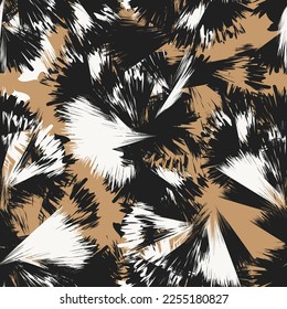 Floral brush strokes textured seamless pattern design for fashion textiles, graphics, backgrounds and crafts