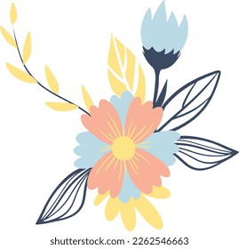 Floral bunch hand drawn illustration