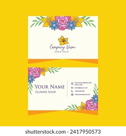 Floral business card template for business