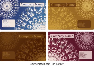 Floral business Card Template. Design vector