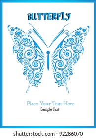 Floral Butterfly Light vector